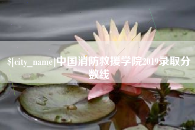 哈密中国消防救援学院2019录取分数线