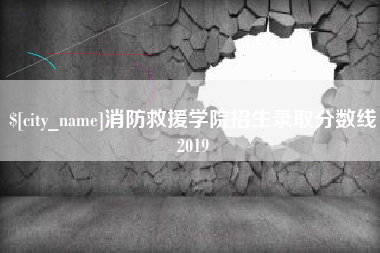 哈密消防救援学院招生录取分数线2019