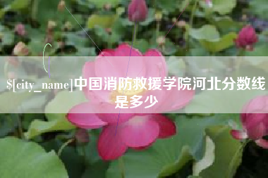 哈密中国消防救援学院河北分数线是多少