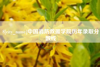 哈密中国消防救援学院历年录取分数线
