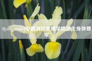 哈密中国消防救援学院招生身体要求