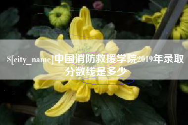 哈密中国消防救援学院2019年录取分数线是多少