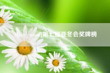 哈密第七届亚冬会奖牌榜