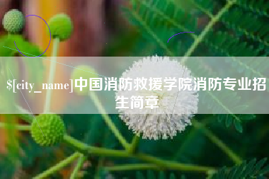 哈密中国消防救援学院消防专业招生简章