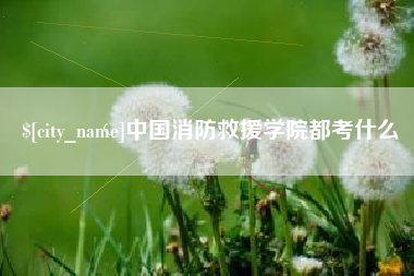 哈密中国消防救援学院都考什么