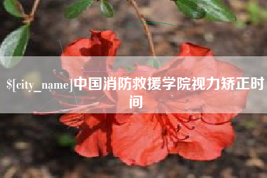哈密中国消防救援学院视力矫正时间