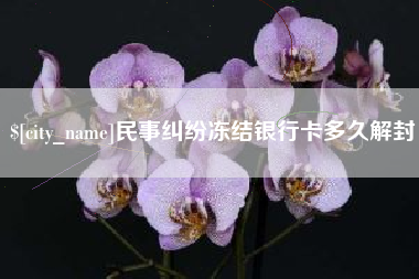 哈密民事纠纷冻结银行卡多久解封