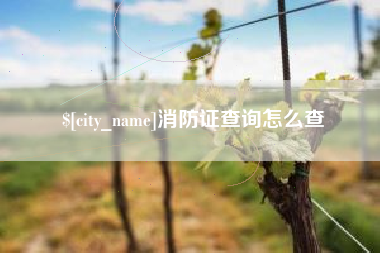 哈密消防证查询怎么查