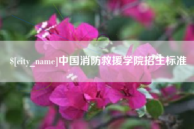 哈密中国消防救援学院招生标准