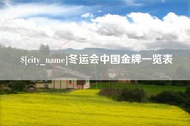 哈密冬运会中国金牌一览表