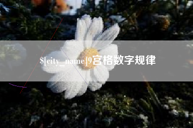 哈密9宫格数字规律